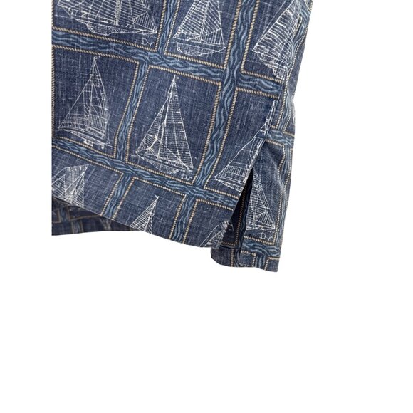 Dietrich Varez Reyn Spooner Mens Nautical Sailboat Print Blue‎ Button-Down Shirt - Picture 6 of 9